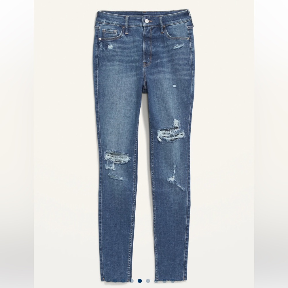 NWT Extra High-Waisted Rockstar Stretch Ripped Super Skinny Jeans for Women SZ 2